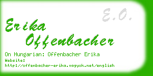 erika offenbacher business card